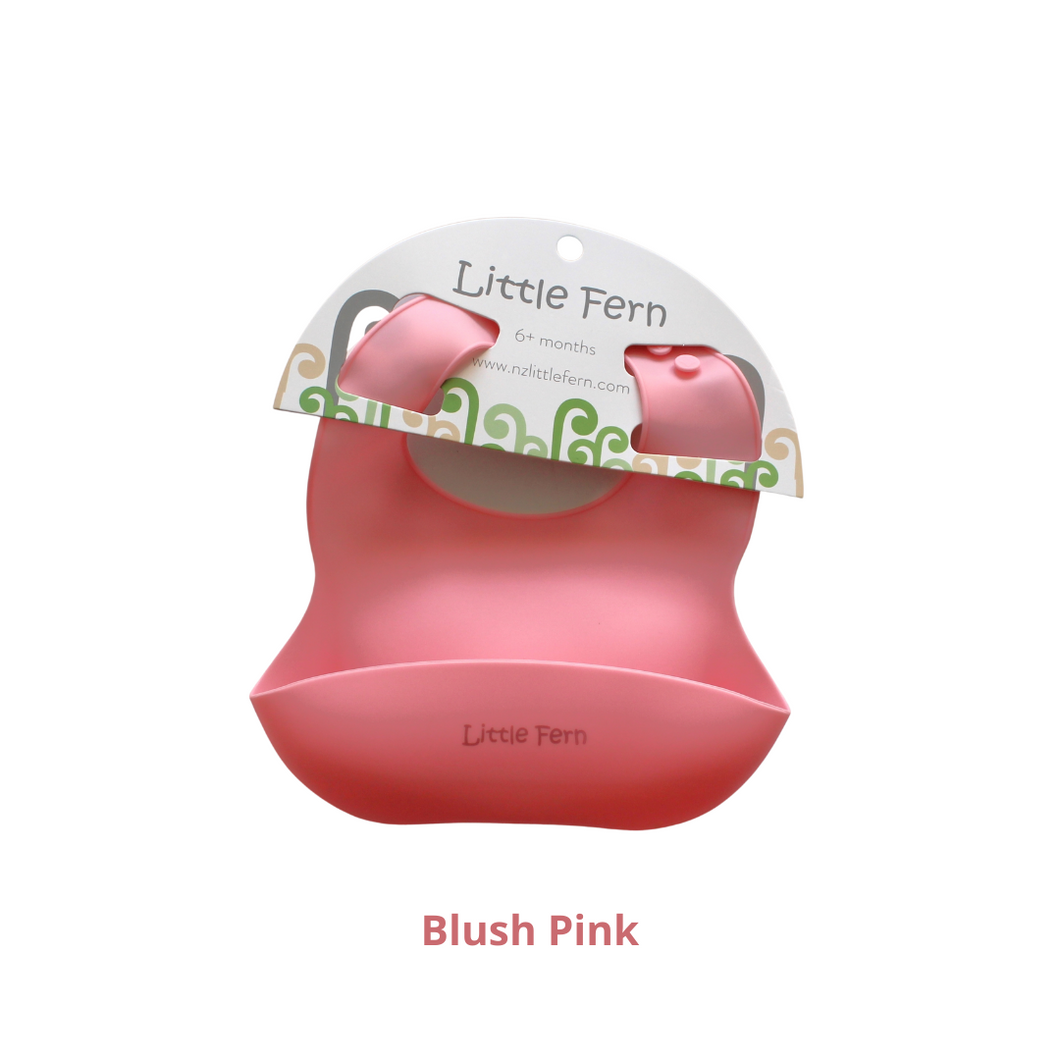 NEW Style Silicone Baby Bibs - Blush Pink
