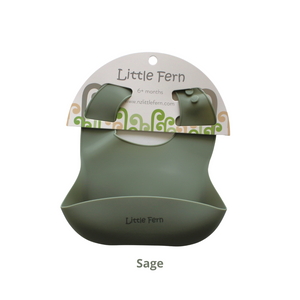 NEW Style Silicone Baby Bibs - Sage