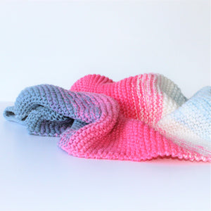 Knitted Baby Blanket - Pink Bliss